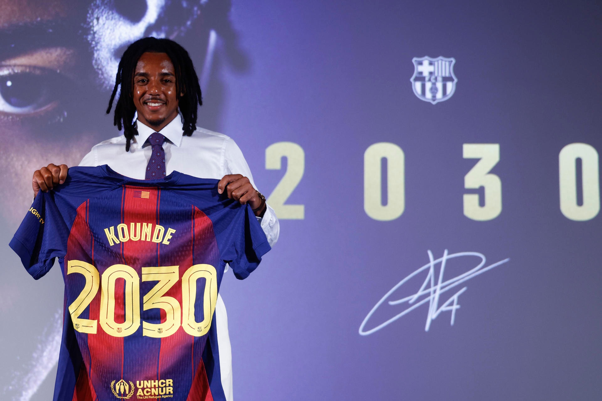 Koundé a parlé des objectifs du Barça. EFE