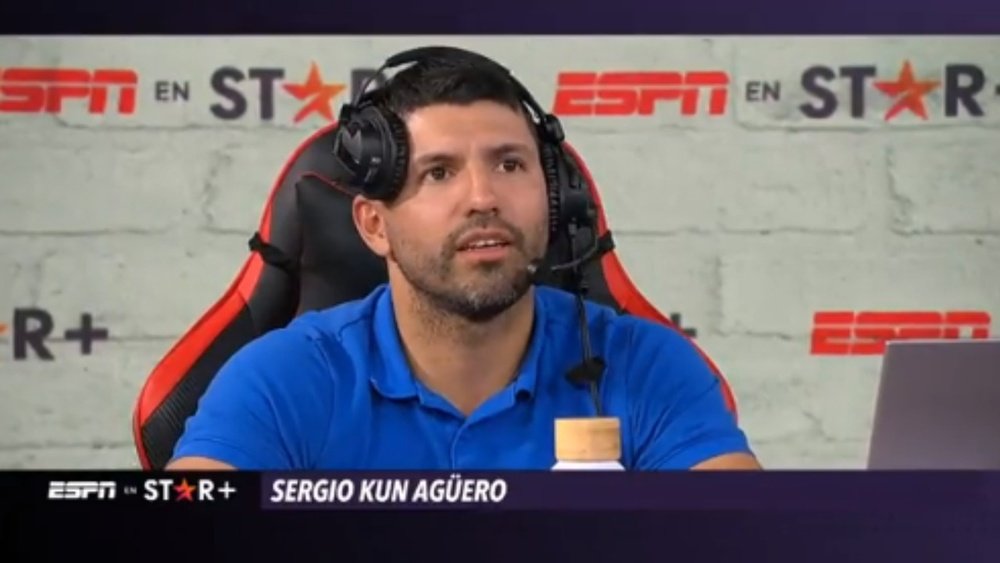 Aguero's pre match comments. Screenshot/ESPN