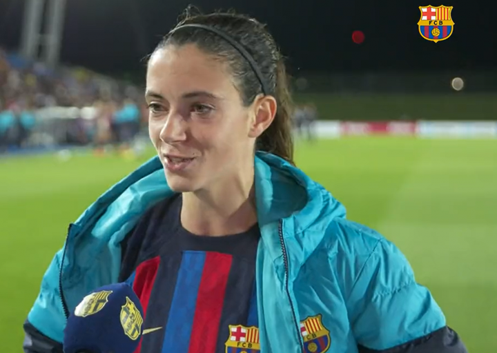 Aitana fue la autora de uno de los cuatro goles del Barça. Captura/BarçaTV