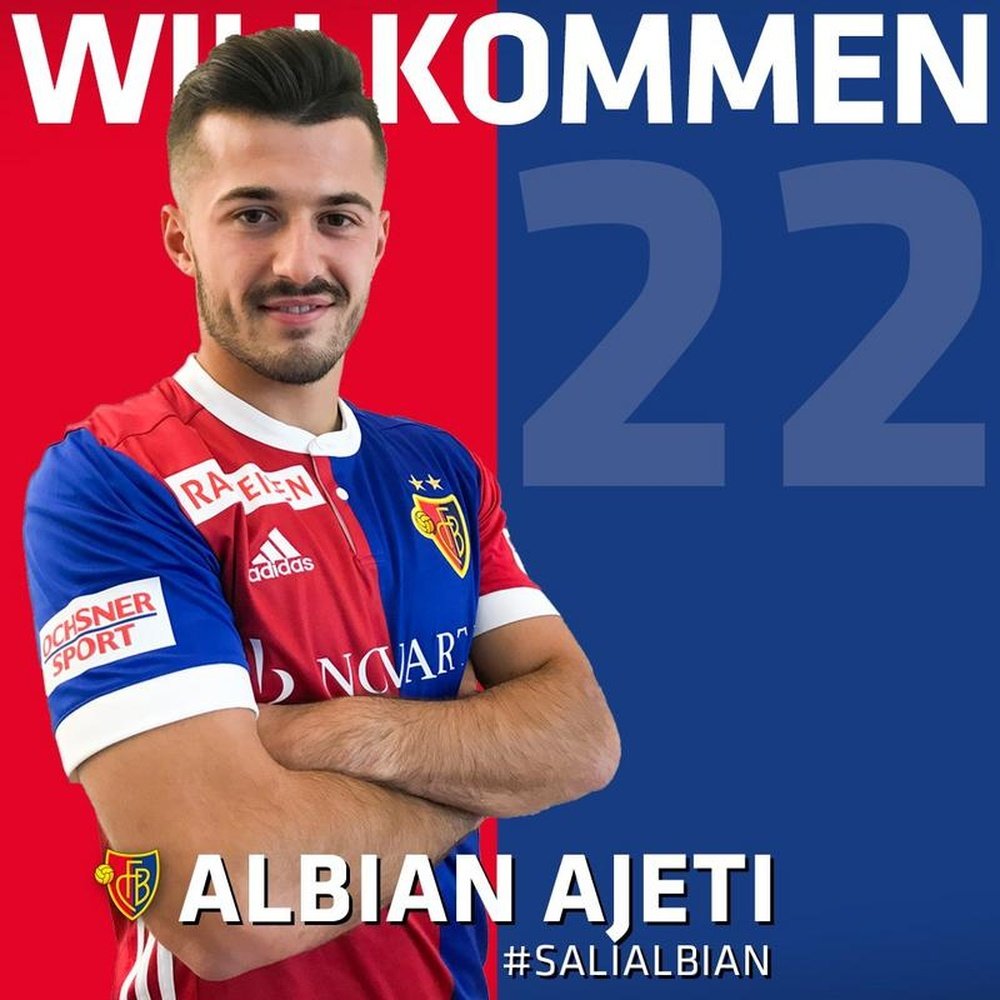 Albian Ajeti, o novo jogador do FC Basel. Twitter/FCBasel
