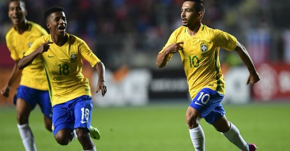 Alan de Souza celebrates giving his side the lead. Twitter