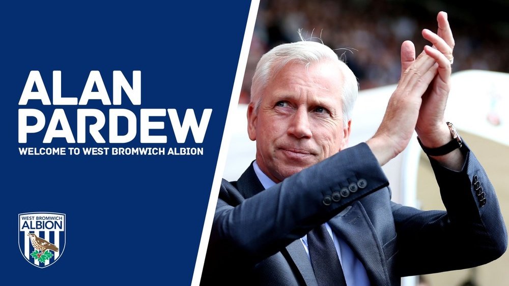 Pardew is West Brom's new manager on a two-and-a-half-year deal. Twitter/WBA