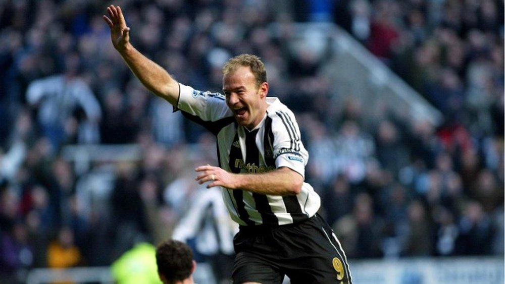 Shearer pictured for Newcastle in 2004. AFP