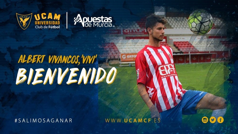 El UCAM Murcia incorpora a Albert Vivancos. UCAMMurciaCF