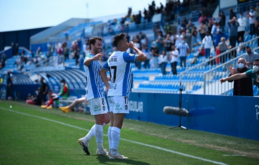 Alberto Gil hizo el gol de la victoria. Twitter/atleticbalears