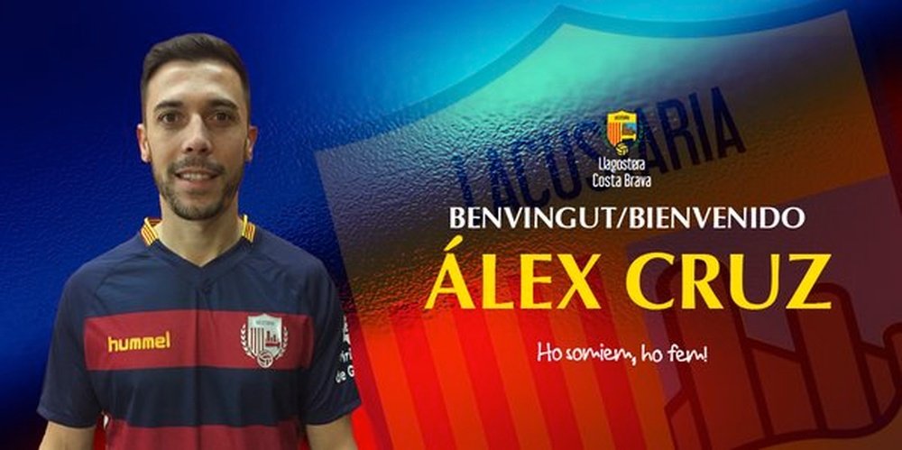 Alex Cruz, nuevo jugador del Llagostera. Twitter
