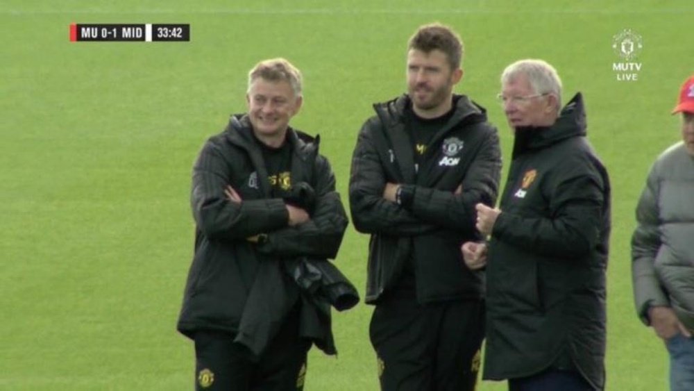 Ferguson was present at the Man U v Liverpool game. Captura/MUTV