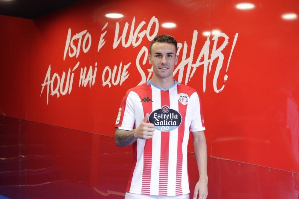 Álex López está encantado de haber fichado por el Lugo. Twitter/CDeportivoLugo