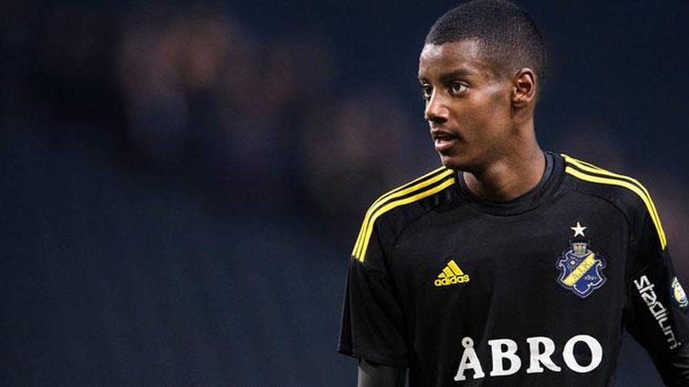 Alexander Isak during a game with his current team. AIKFotboll
