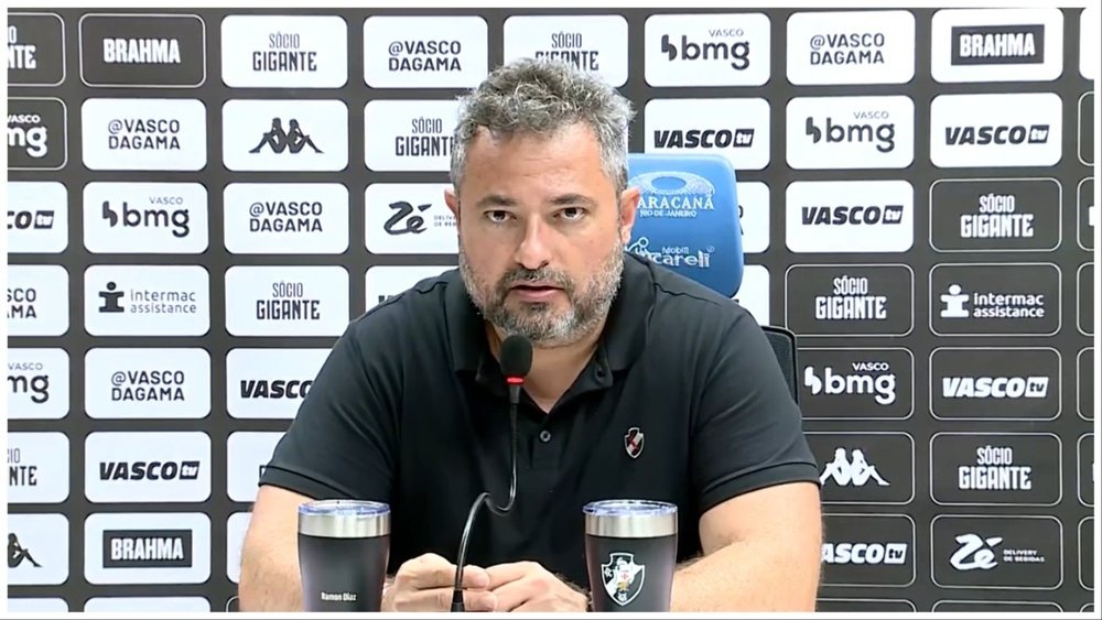 Alexandre Mattos, diretor de futebol do Vasco da Gama, reclama. Capturade tela/ Globo Esporte