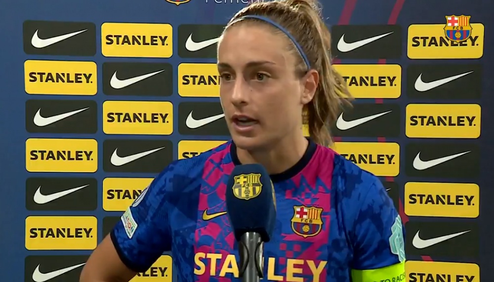 Alexia Putellas falló un penalti al final de la victoria ante el Arsenal (4-1). Captura/FCBfemeni