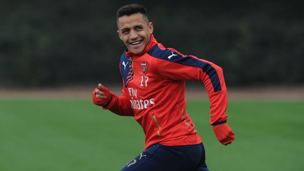 Alexis Sánchez, entrenando con el Arsenal. Arsenal