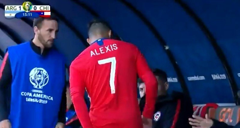 Outra má notícia para o Chile. Captura/DAZN