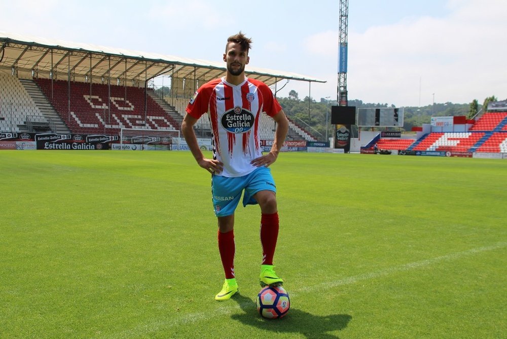 Pedraza logró un gol de bella factura en un contraataque ante el Gimnástic de Tarragona. CDLugo