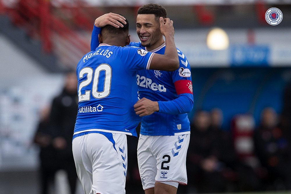 Morelos también anotó ante el Hamilton. RangersFC