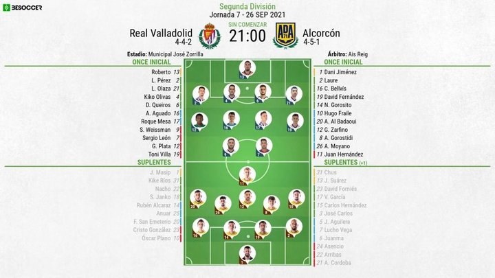 Así seguimos el directo del Real Valladolid - Alcorcón