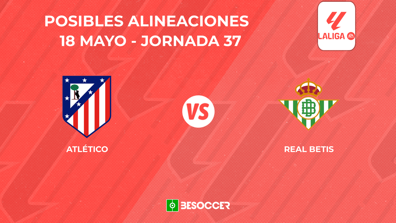 Posibles onces del Atlético de Madrid vs. Betis