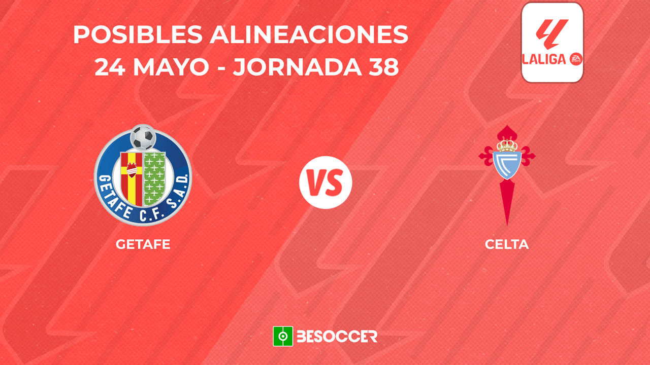 Posibles onces del Getafe vs. Celta