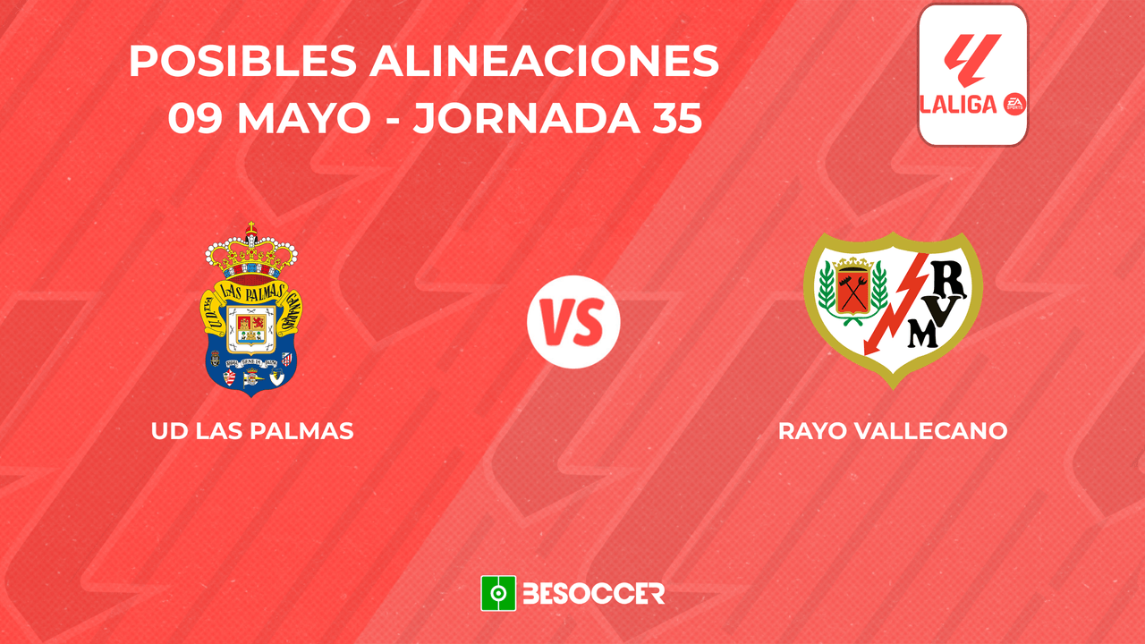 Posibles onces del Las Palmas vs. Rayo Vallecano