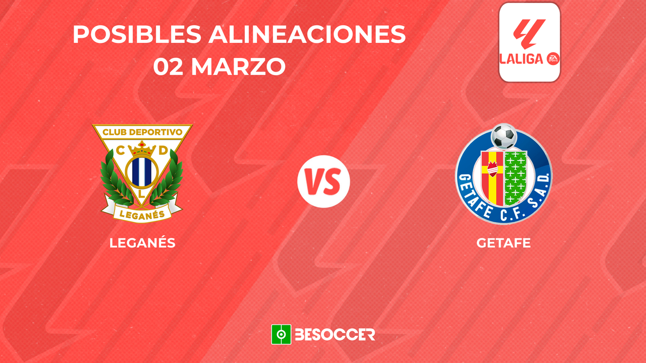 Posibles alineaciones del Leganés vs Getafe