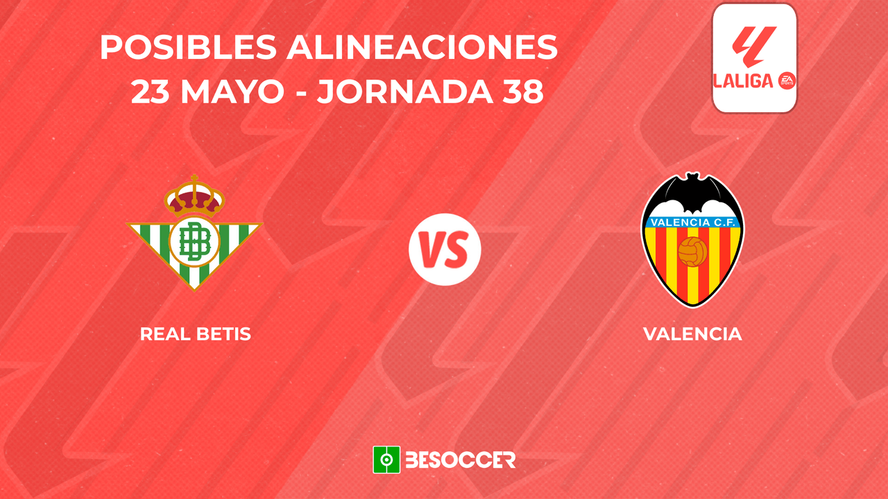 Posibles onces del Real Betis vs. Valencia