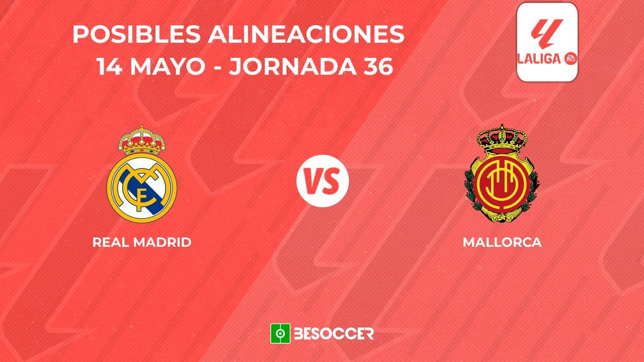 Posibles onces del Real Madrid vs. Mallorca. BeSoccer