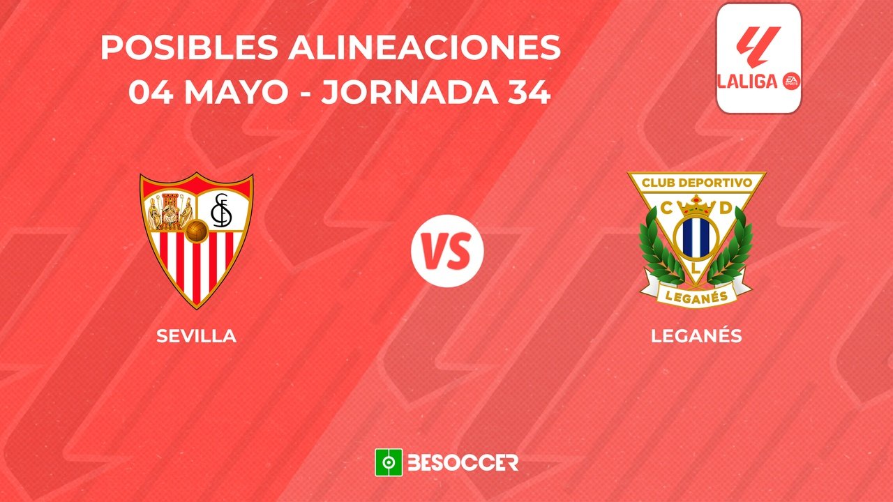 Posibles onces del Sevilla vs. Leganés. BeSoccer