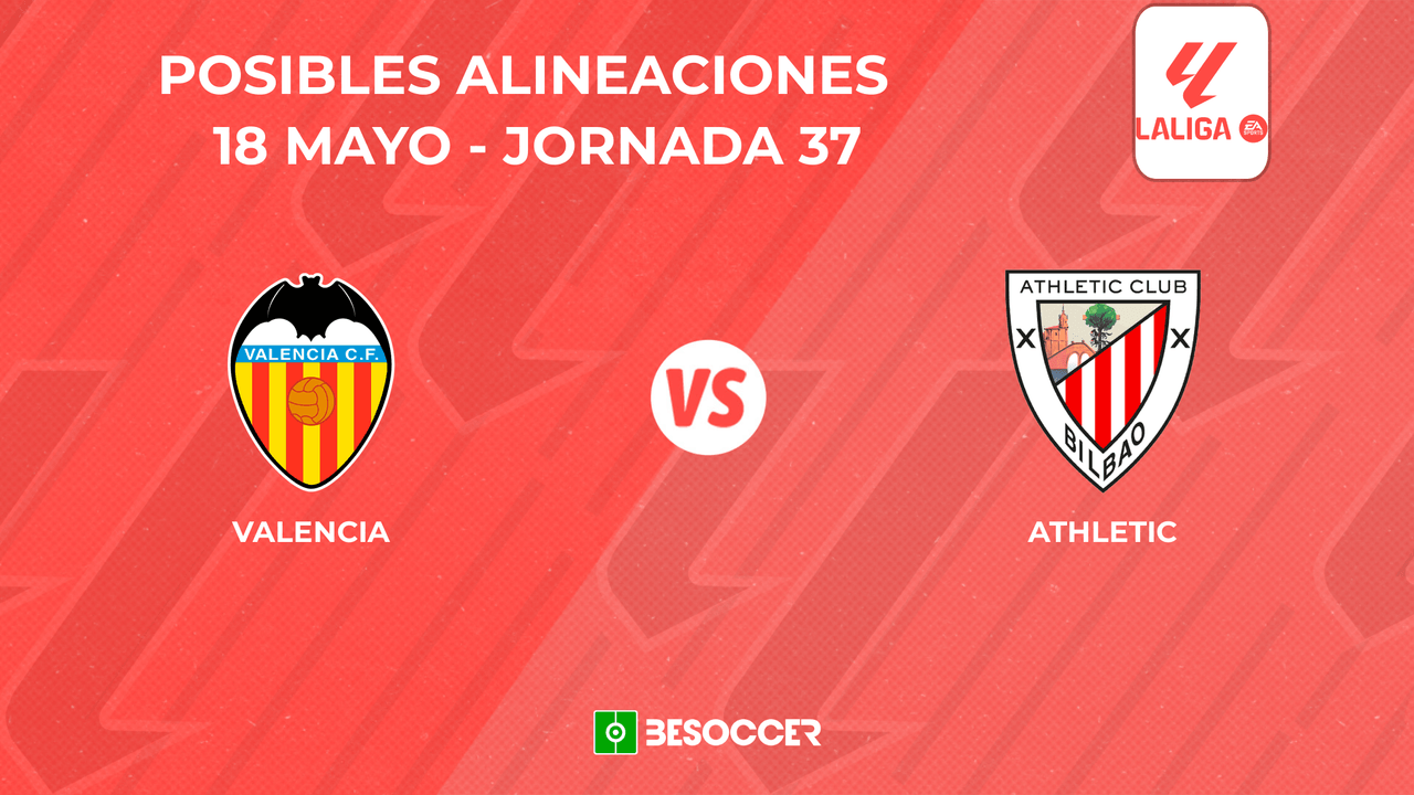 Posibles onces del Valencia vs. Athletic Club