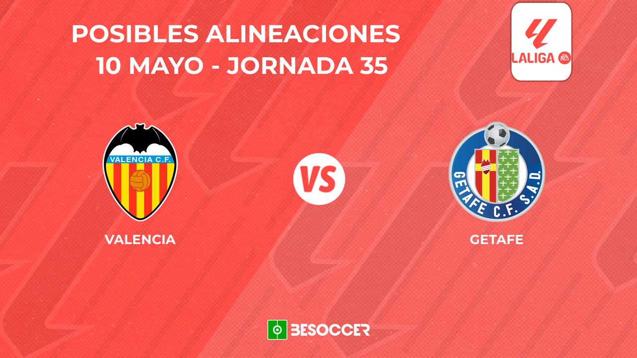 Posibles onces del Valencia vs. Getafe