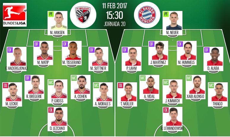 El Ingolstadt Refuerza Su Medular Ante Un Bayern Con Kimmich Y Thiago ...