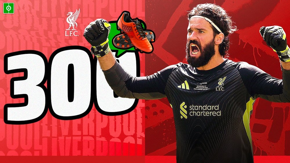 Alisson Becker is one match away from making 300 Liverpool appearances. BeSoccer