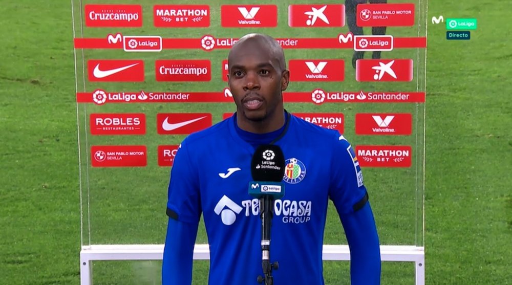 Allan Nyom de retour à Getafe. Capture/Movistar