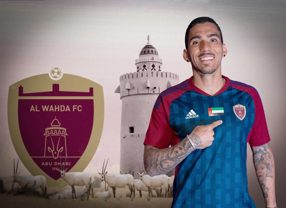 Allan troca o Everton pelo Al Wahda. Twitter/Al WahdaFootballClub