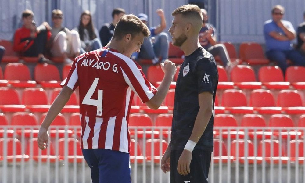 El Atlético B pasa por encima del Sanse. Twitter/AtletiAcademia