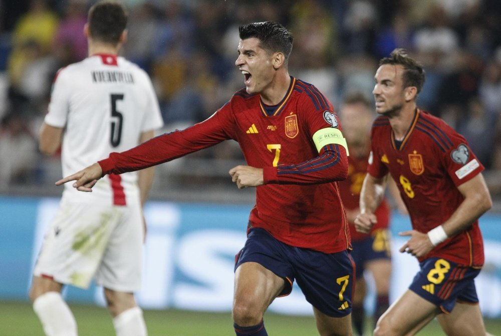 L'Espagne étrille la Géorgie avec un Morata en feu. EFE