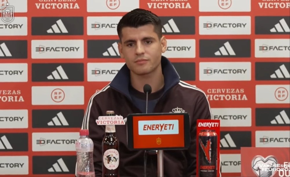 Morata was asked at a press conference about Lamine Yamal. Screenshot/RFEF