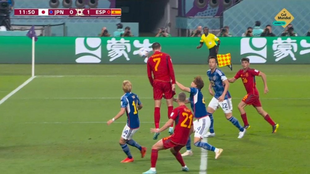 Morata incorna in rete. GolMundial