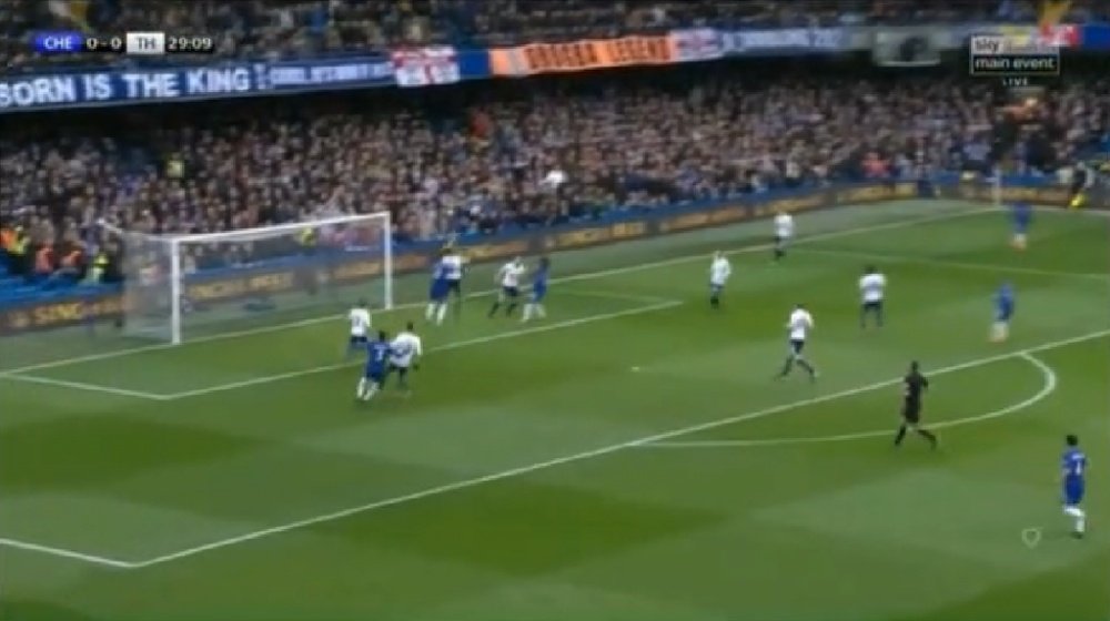 Morata punished Lloris' error. Screenshot
