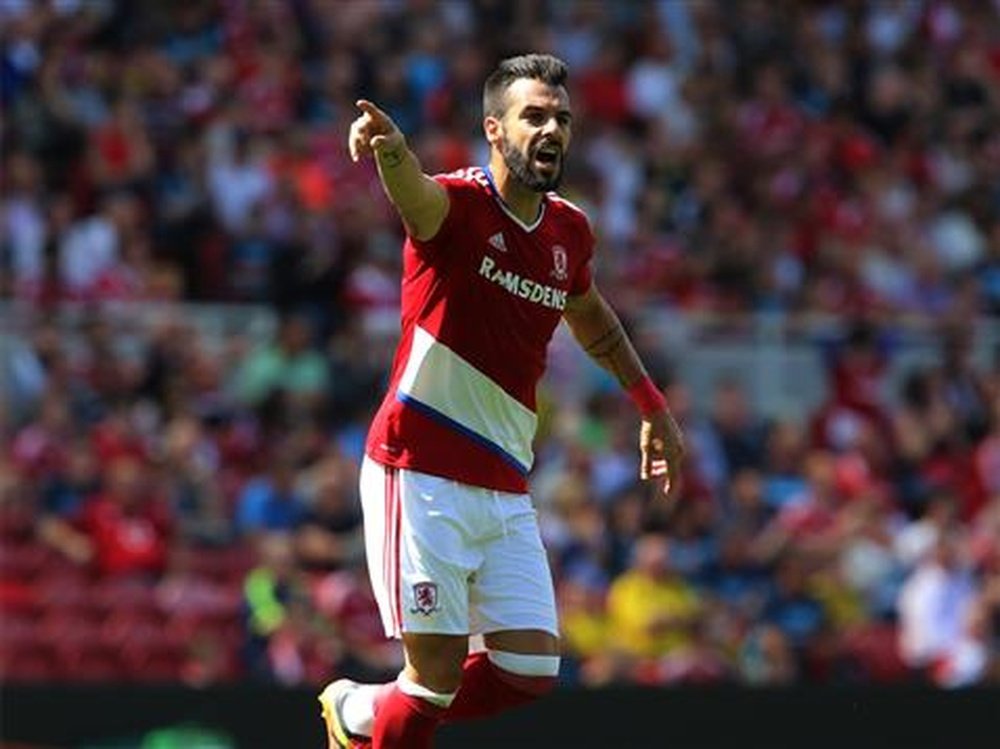 Álvaro Negredo fue la estrella del encuentro ante el Swansea. MiddlesbroughFC