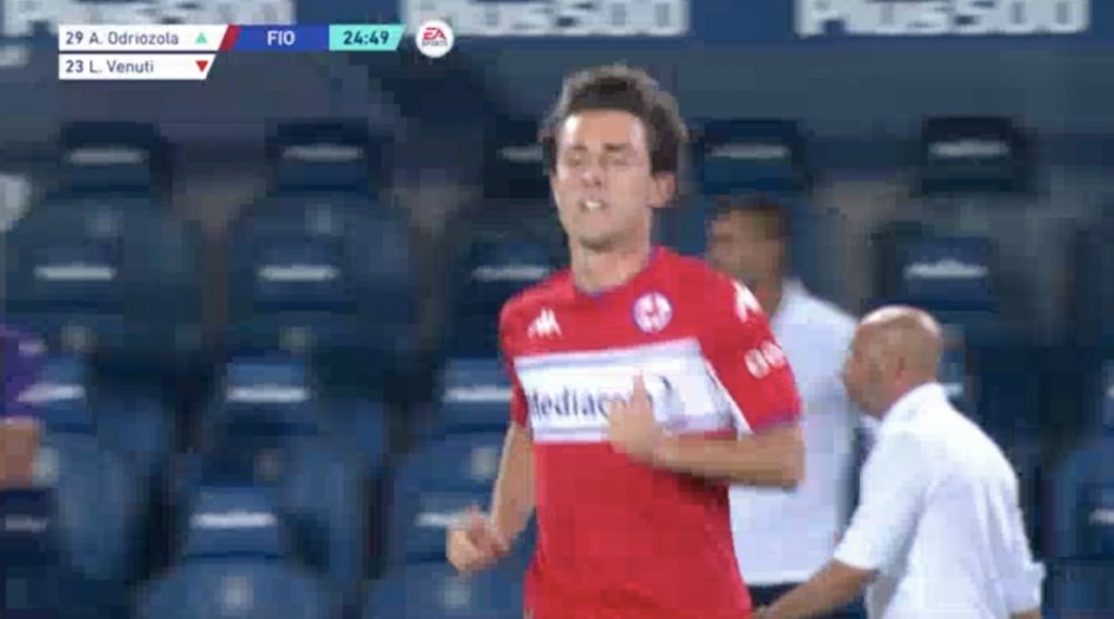 Odriozola debutó con la Fiore. Captura/ESPN