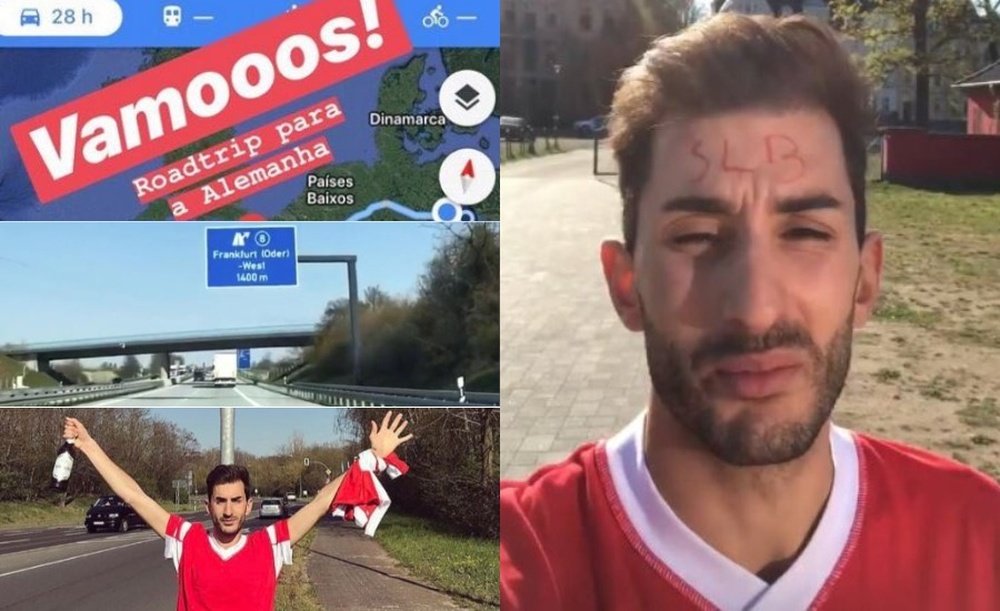 One Portuguese fan went to the wrong Frankfurt. Instagram @Alvaroslb1994