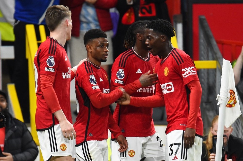 Diallo (C) scored Man United's second against Newcastle on Wednesday. EFE