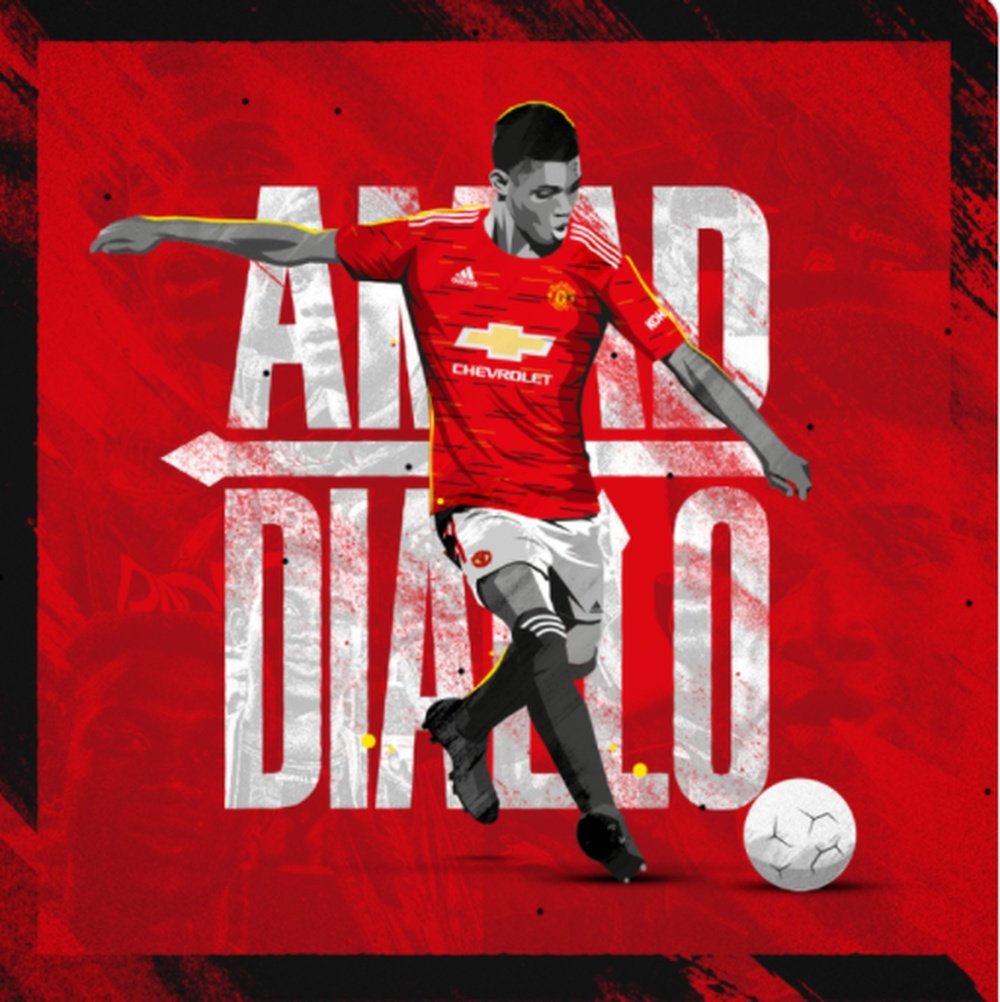 Manchester United annonce la signature d'Amad Diallo. Twitter/ManUtd