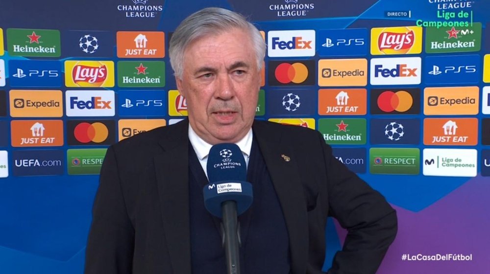 Ancelotti spoke ahead of the match against City. Screenshot/MovistarLiga deCampeones