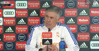 Ancelotti falou em coletiva de imprensa. Captura/RealMadridTV