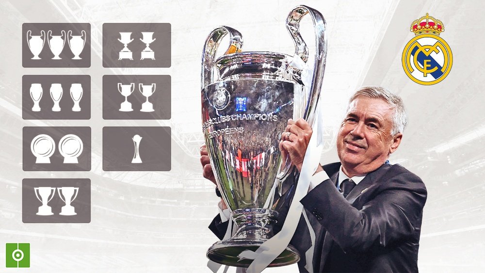 Ancelotti: o técnico com mais títulos pelo Madrid, isolado. Besoccer
