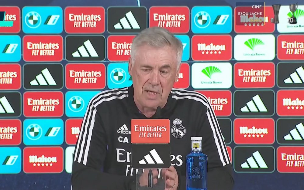 Ancelotti : 'Benzema est prêt à jouer et a encore un an de contrat'. Capture/RealMadridTV