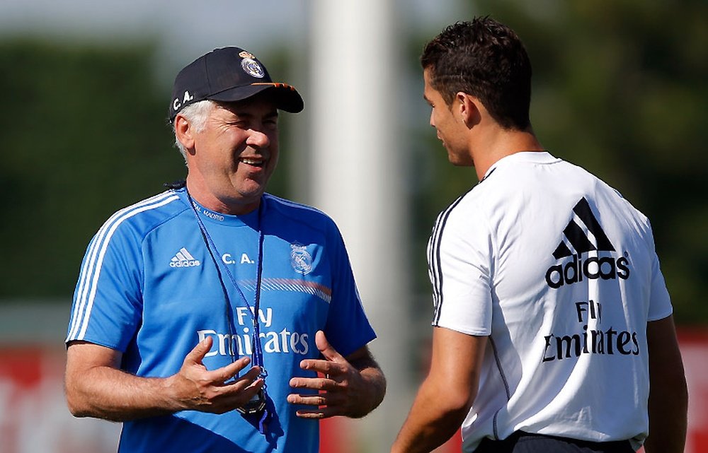 Ancelotti and Ronaldo formed a close bond at Real Madrid. RealMadrid