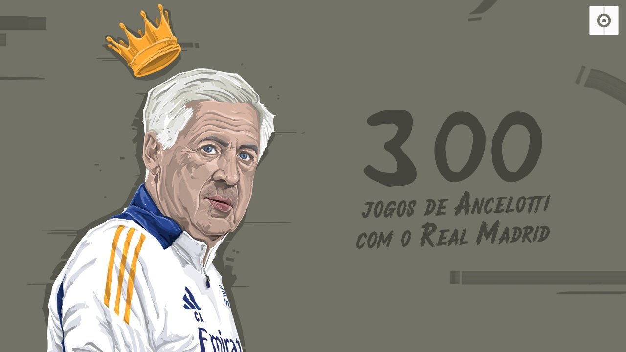 Ancelotti prestes a fazer história no Real Madrid, com 300 jogos. EFE