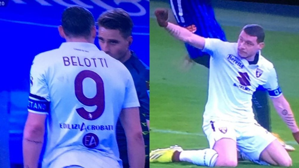 Andrea Belotti showed incredible sportsmanship. Screenshot/MovistarLigadeCampeones